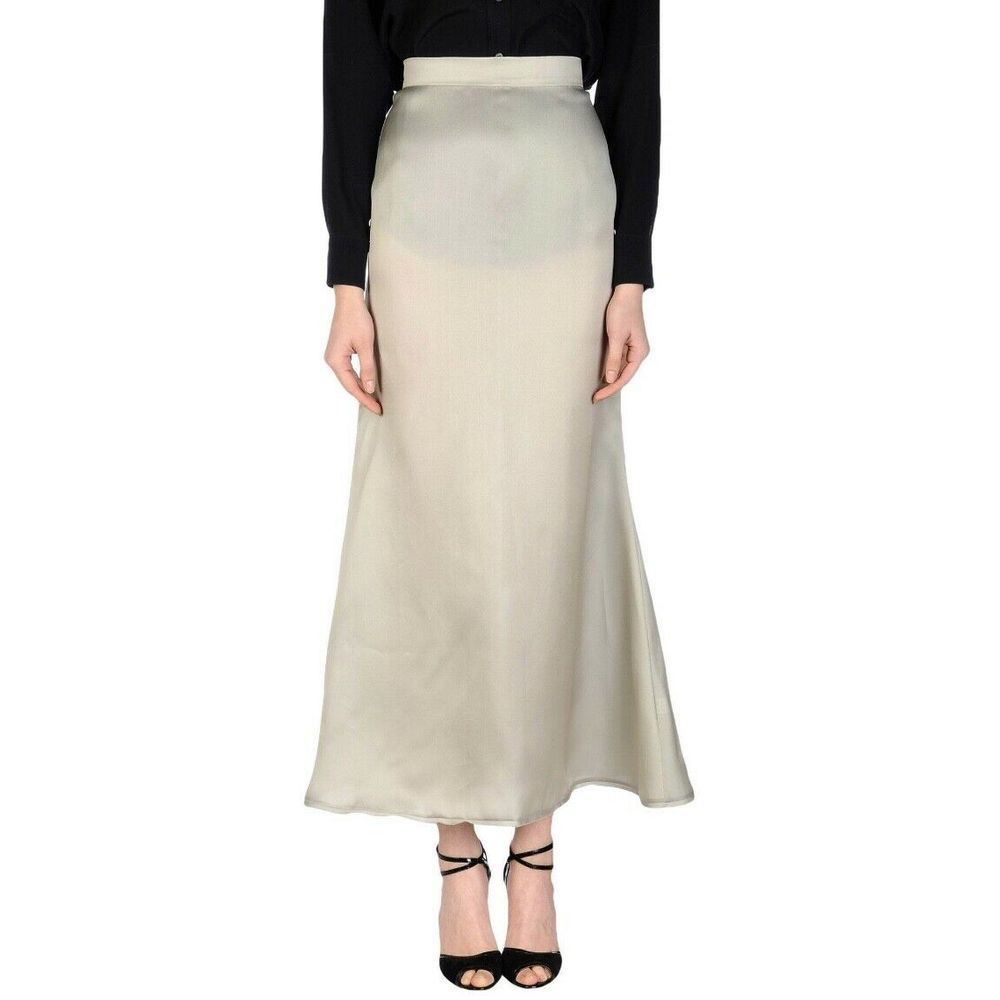 FRANCESCO SCOGNAMIGLIO Skirt 40 Green Silk NWT